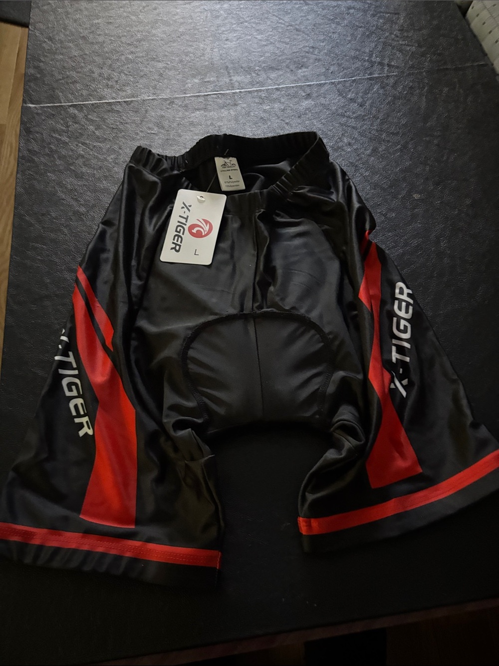 NWT Men's Black & Red Padded Cycling Shorts-2 Pairs same colors